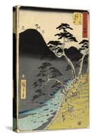 No.11 River in the Mountain at Night, Hakone, July 1855-Utagawa Hiroshige-Stretched Canvas