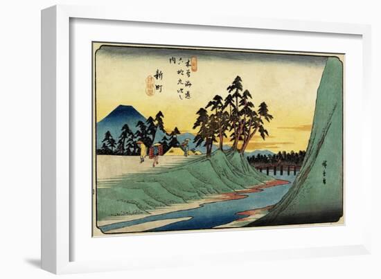 No.12 Shinmachi, 1830-1844-Utagawa Hiroshige-Framed Giclee Print