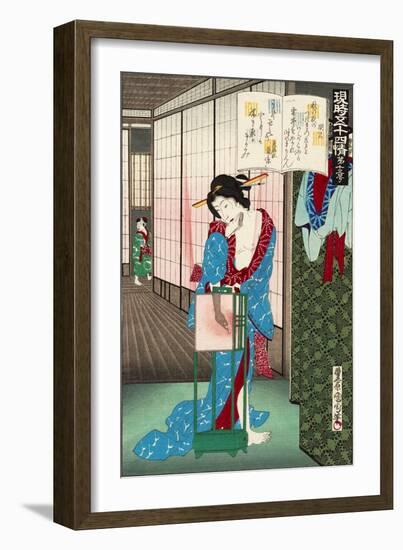 No. 13, Akashi, from the Series the Fifty-Four Chapters-Kunichika toyohara-Framed Premium Giclee Print