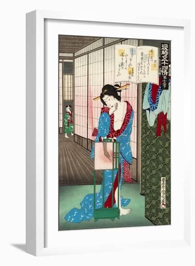 No. 13, Akashi, from the Series the Fifty-Four Chapters-Kunichika toyohara-Framed Giclee Print