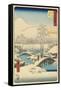 No.13: Ashigara and Fuji after Snow Seen from Numazu, July 1855-Utagawa Hiroshige-Framed Stretched Canvas