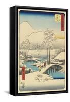 No.13: Ashigara and Fuji after Snow Seen from Numazu, July 1855-Utagawa Hiroshige-Framed Stretched Canvas