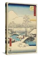 No.13: Ashigara and Fuji after Snow Seen from Numazu, July 1855-Utagawa Hiroshige-Stretched Canvas