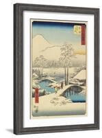 No.13: Ashigara and Fuji after Snow Seen from Numazu, July 1855-Utagawa Hiroshige-Framed Giclee Print
