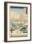 No.13: Ashigara and Fuji after Snow Seen from Numazu, July 1855-Utagawa Hiroshige-Framed Giclee Print