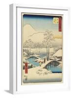 No.13: Ashigara and Fuji after Snow Seen from Numazu, July 1855-Utagawa Hiroshige-Framed Giclee Print