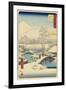 No.13: Ashigara and Fuji after Snow Seen from Numazu, July 1855-Utagawa Hiroshige-Framed Giclee Print