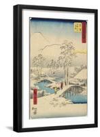 No.13 Mount Fuji Seen over Mount Ashigara, Numazu, July 1855-Utagawa Hiroshige-Framed Giclee Print