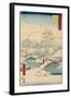 No.13 Mount Fuji Seen over Mount Ashigara, Numazu, July 1855-Utagawa Hiroshige-Framed Giclee Print