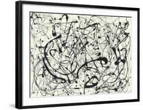 No. 14 (Gray)-Jackson Pollock-Framed Art Print