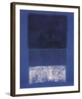 No 14. White and Greens in Blue-Mark Rothko-Framed Art Print