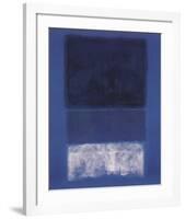 No 14. White and Greens in Blue-Mark Rothko-Framed Art Print