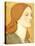 No.1575 Head of a Girl in a Green Dress (Elizabeth Siddal), 1850-65-Dante Gabriel Rossetti-Stretched Canvas