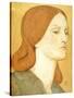 No.1575 Head of a Girl in a Green Dress (Elizabeth Siddal), 1850-65-Dante Gabriel Rossetti-Stretched Canvas