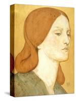 No.1575 Head of a Girl in a Green Dress (Elizabeth Siddal), 1850-65-Dante Gabriel Rossetti-Stretched Canvas