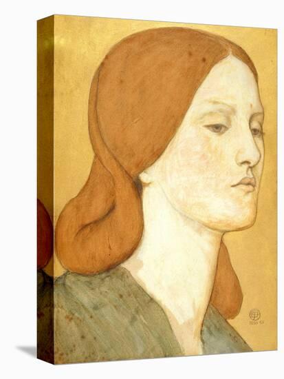 No.1575 Head of a Girl in a Green Dress (Elizabeth Siddal), 1850-65-Dante Gabriel Rossetti-Stretched Canvas