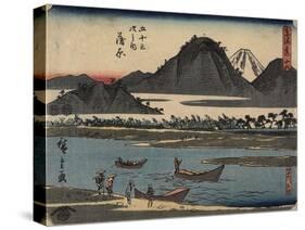 No.16 Kanbara, 1847-1852-Utagawa Hiroshige-Stretched Canvas