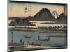 No.16 Kanbara, 1847-1852-Utagawa Hiroshige-Mounted Giclee Print