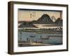 No.16 Kanbara, 1847-1852-Utagawa Hiroshige-Framed Giclee Print