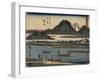 No.16 Kanbara, 1847-1852-Utagawa Hiroshige-Framed Giclee Print