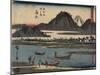 No.16 Kanbara, 1847-1852-Utagawa Hiroshige-Mounted Giclee Print