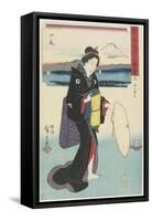 No.19: Ejiri, 1847-1852-Utagawa Hiroshige-Framed Stretched Canvas