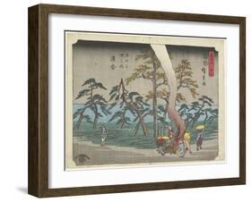 No.19 Hamamatsu, 1847-1852-Utagawa Hiroshige-Framed Giclee Print