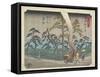 No.19 Hamamatsu, 1847-1852-Utagawa Hiroshige-Framed Stretched Canvas