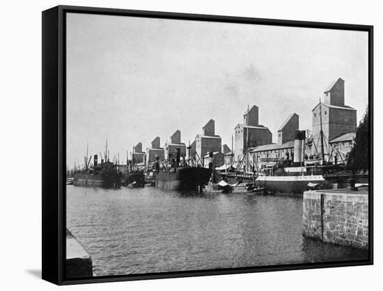 No 2 Dock and Grain Elevators, Buenos Aires, Argentina-null-Framed Stretched Canvas