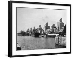 No 2 Dock and Grain Elevators, Buenos Aires, Argentina-null-Framed Premium Giclee Print