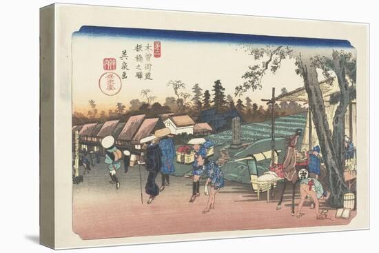 No.2: Itabashi Station, 1835-1836-Keisai Eisen-Stretched Canvas