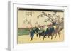 No. 20: View of Hiratsukahara in Rain Near Kustukake Station, 1830-1844-Keisai Eisen-Framed Giclee Print