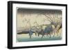 No. 20:View of Hiratsukahara in Rain Near Kustukake Station, 1835-1836-Keisai Eisen-Framed Giclee Print