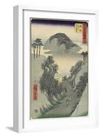 No.22 Mount Utsu, Okabe, July 1855-Utagawa Hiroshige-Framed Giclee Print