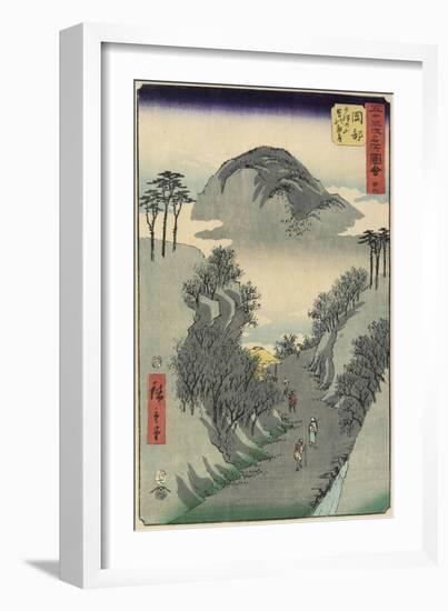 No.22 Mount Utsu, Okabe, July 1855-Utagawa Hiroshige-Framed Giclee Print