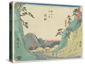 No.22 Okabe, 1847-1852-Utagawa Hiroshige-Stretched Canvas