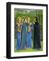 No.2292 the Salutation of Beatrice in Eden, 1850-54-Dante Gabriel Rossetti-Framed Giclee Print