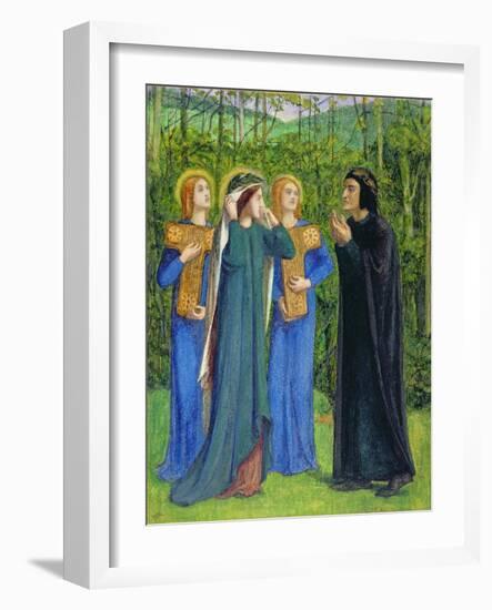 No.2292 the Salutation of Beatrice in Eden, 1850-54-Dante Gabriel Rossetti-Framed Giclee Print