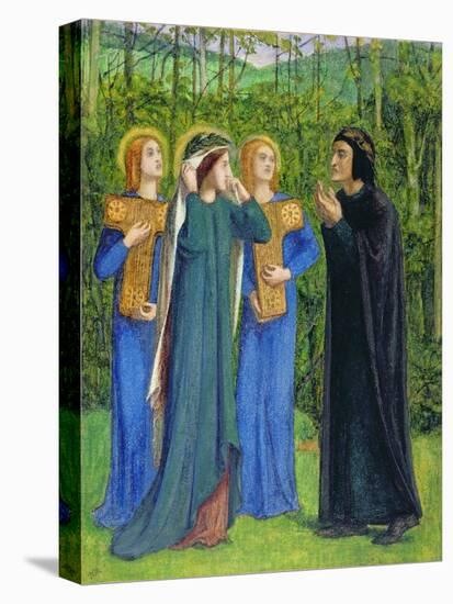 No.2292 the Salutation of Beatrice in Eden, 1850-54-Dante Gabriel Rossetti-Stretched Canvas