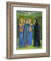 No.2292 the Salutation of Beatrice in Eden, 1850-54-Dante Gabriel Rossetti-Framed Giclee Print