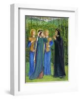 No.2292 the Salutation of Beatrice in Eden, 1850-54-Dante Gabriel Rossetti-Framed Giclee Print