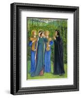 No.2292 the Salutation of Beatrice in Eden, 1850-54-Dante Gabriel Rossetti-Framed Giclee Print