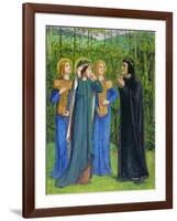 No.2292 the Salutation of Beatrice in Eden, 1850-54-Dante Gabriel Rossetti-Framed Giclee Print