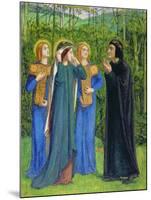 No.2292 the Salutation of Beatrice in Eden, 1850-54-Dante Gabriel Rossetti-Mounted Giclee Print