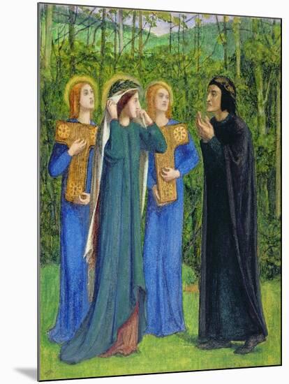 No.2292 the Salutation of Beatrice in Eden, 1850-54-Dante Gabriel Rossetti-Mounted Giclee Print