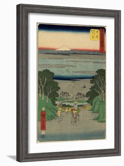 No.25 O-I River, Kanaya, July 1855-Utagawa Hiroshige-Framed Giclee Print