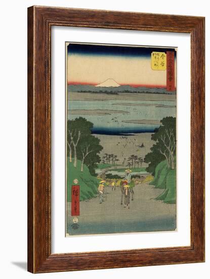 No.25 O-I River, Kanaya, July 1855-Utagawa Hiroshige-Framed Giclee Print