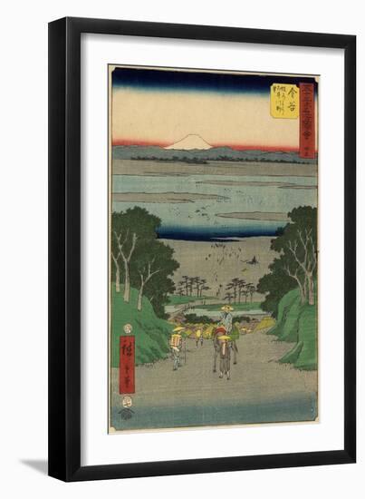 No.25 O-I River, Kanaya, July 1855-Utagawa Hiroshige-Framed Giclee Print