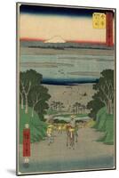 No.25 O-I River, Kanaya, July 1855-Utagawa Hiroshige-Mounted Giclee Print