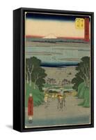 No.25 O-I River, Kanaya, July 1855-Utagawa Hiroshige-Framed Stretched Canvas